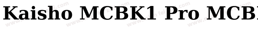 Kaisho MCBK1 Pro MCBK1字体转换